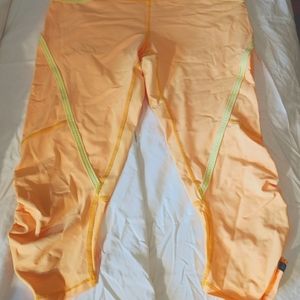 Lululemon orangish yellow leggings size 8